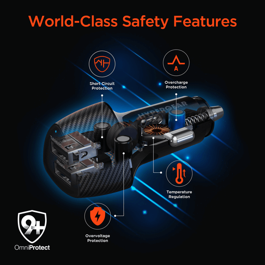 HyperGear SpeedBoost 12W USB + 5W USB Car Charger