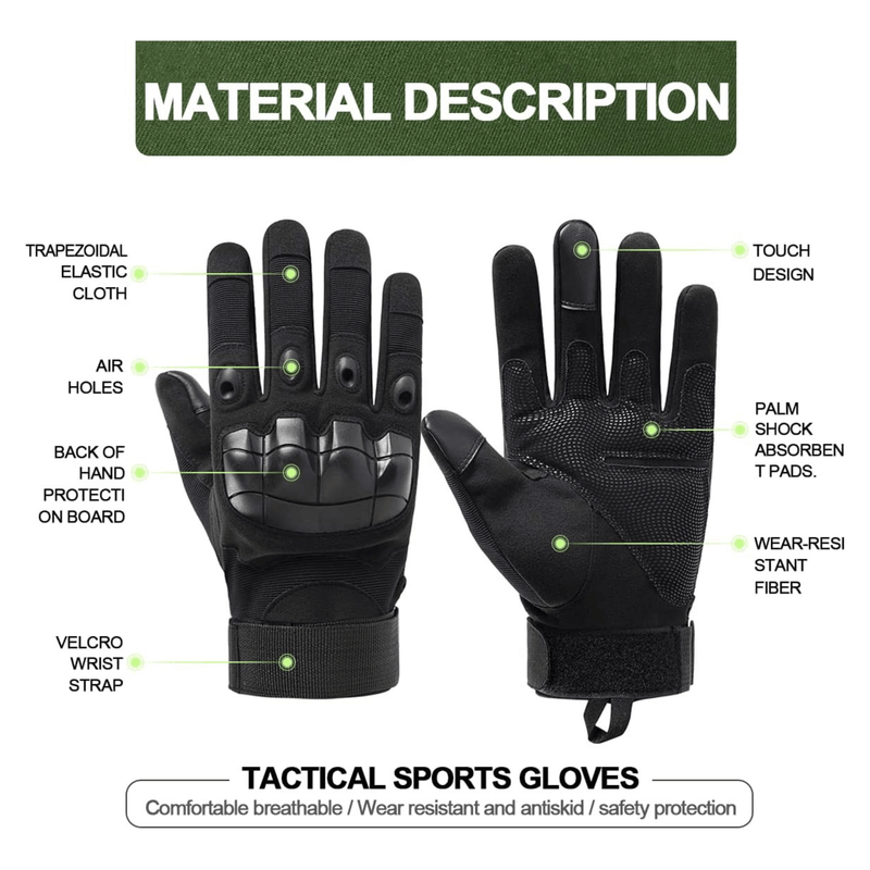 Load image into Gallery viewer, Tactical Military Airsoft Gloves for Outdoor Sports, Paintball, and Motorcycling with Touchscreen Fingertip Capability
