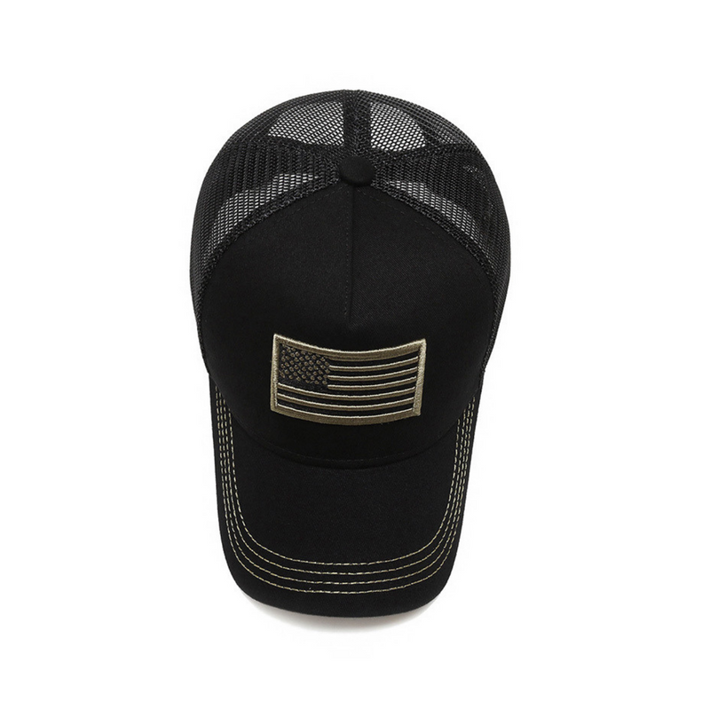 Load image into Gallery viewer, American Flag Trucker Hat with Adjustable Strap

