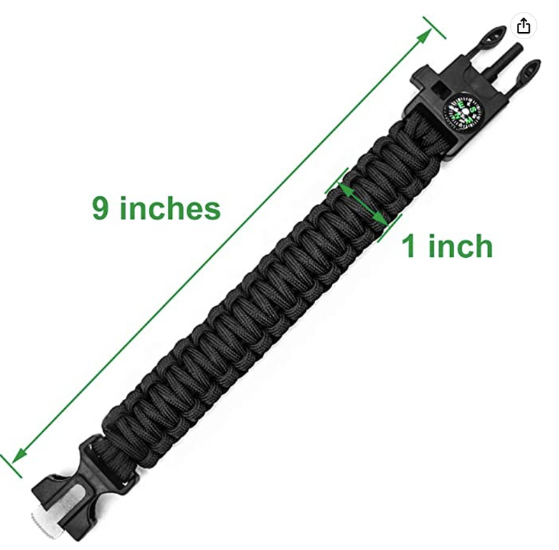 Load image into Gallery viewer, Orange Survival Bracelet 5-in-1 Multifunctional
