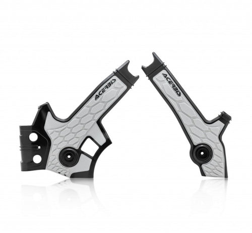Acerbis 96+ Suzuki DR650 Frame Guards- X-Grip - Black/Gray 2801931001