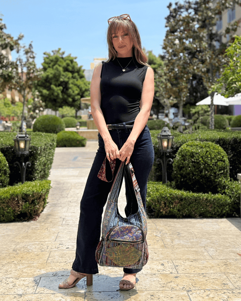 Load image into Gallery viewer, Kathmandu Collection Butterfly Design Hobo Bag
