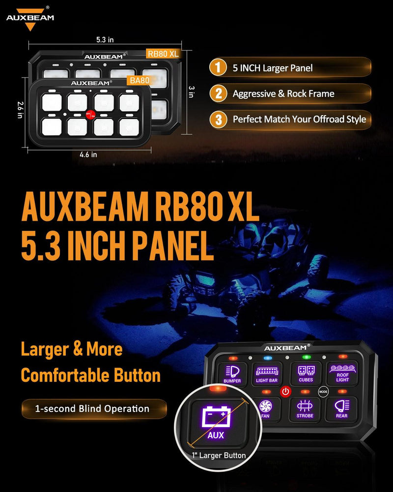 Load image into Gallery viewer, RGB Series 6/8/12 Gang LED Switch Panel,Off Road Light Controller
