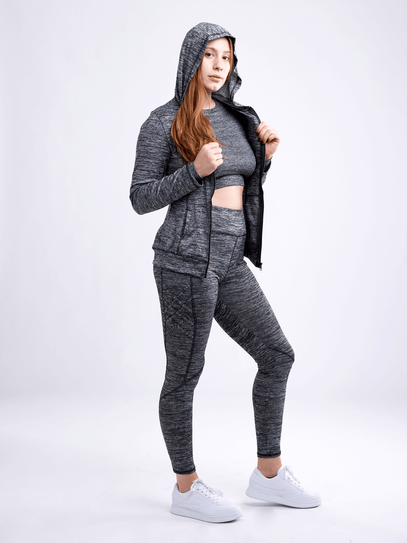 Load image into Gallery viewer, JupiterGear High-Waisted Criss-Cross Training Leggings with Hip Pockets
