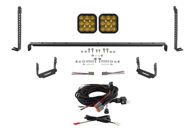 Load image into Gallery viewer, Diode Dynamics 14-23 Toyota 4Runner SS5 Stealth Grille LED 2-Pod Kit - Yellow Pro Driving

