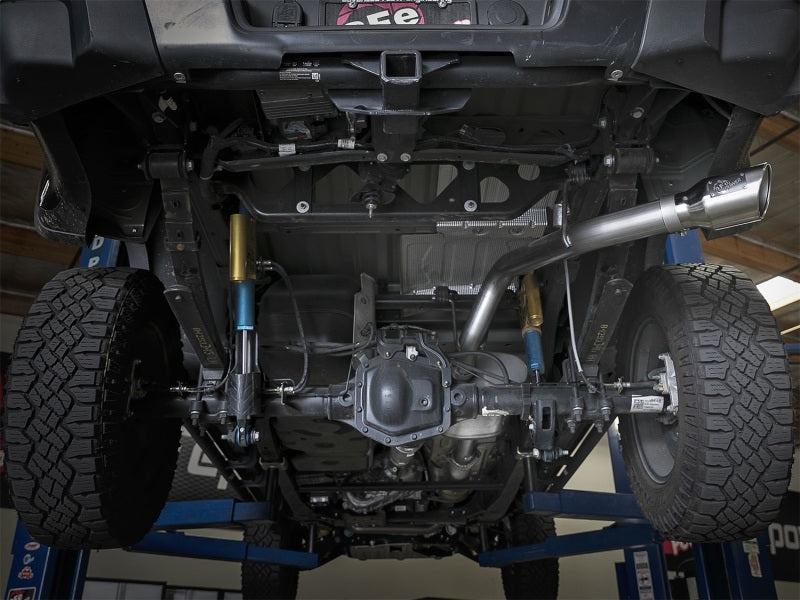 Load image into Gallery viewer, aFe Mach Force-XP Exhaust 3in CB SS 15-17 GM Colorado/Canyon 2.5L/3.6L Side Exit w/ Polished Tip
