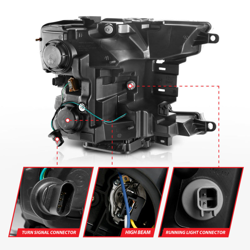 Load image into Gallery viewer, ANZO 2018-2019 Ford F-150 Projector Plank Style H.L. Black Amber (Without Switchback)
