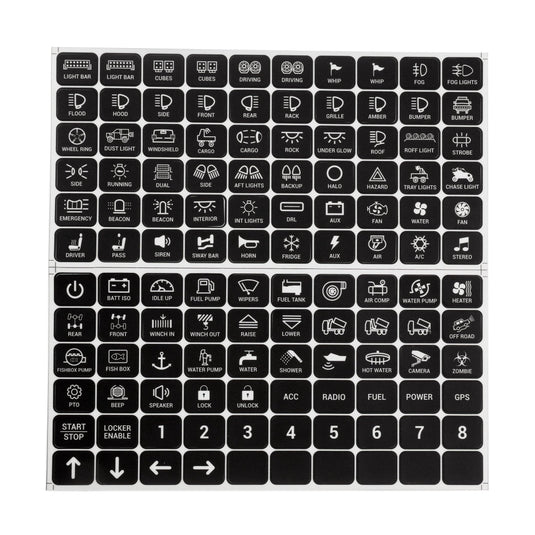 120 Universal Stickers for AC-1200/AR-600/RA80 XL/RB80 XL Switch Panel