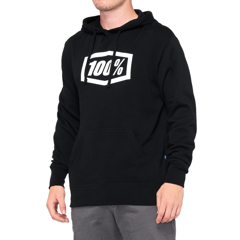 Load image into Gallery viewer, 100% Hoodie Icon - Black - Small 20029-00000
