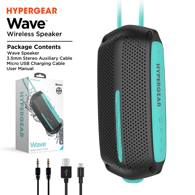 Load image into Gallery viewer, HyperGear Wave Water Resistant Wireless Speaker with Extended Battery Life
