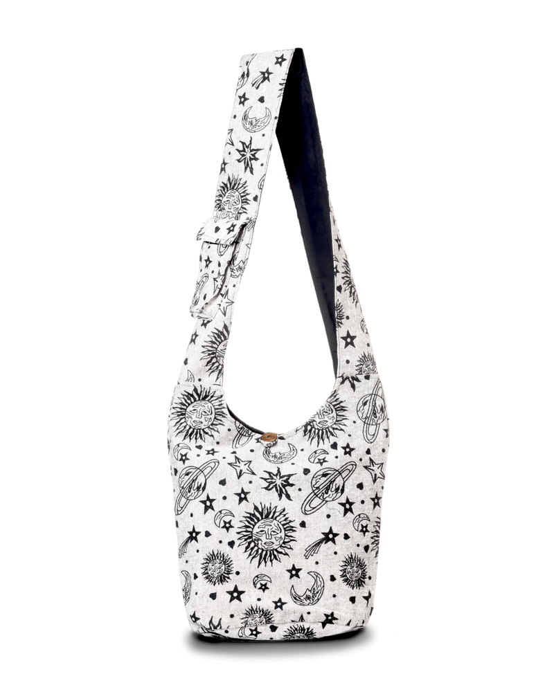 Load image into Gallery viewer, Kathmandu Collection Celestial Print Hobo Bag
