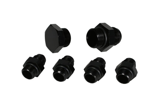 Aeromotive A4 Regulator Fitting Kit (for two (2) carbs) (4) AN-06/(1) AN-10/(1) AN-10 Plug) 15202