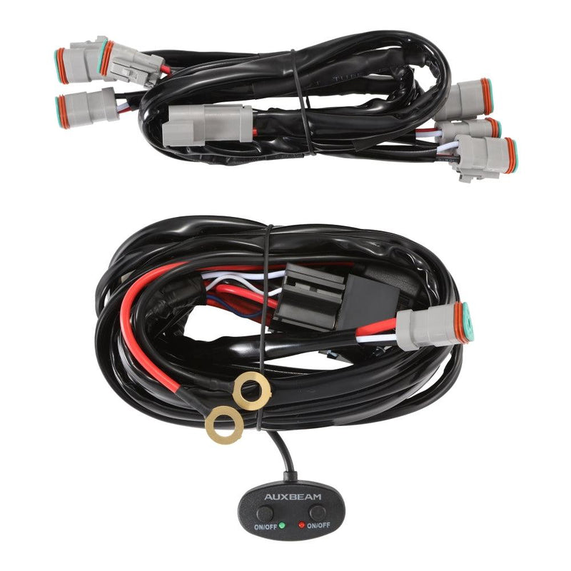 Load image into Gallery viewer, 6-LED Pod Light Power Wiring Harness Kit with 3 PIN DT Plug

