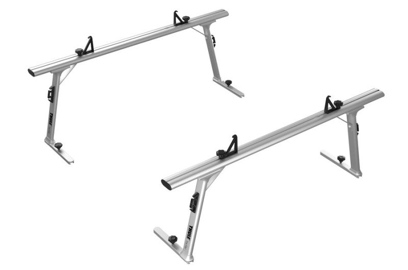 Load image into Gallery viewer, Thule TracRac SR Sliding Overhead Truck Rack - Compact (RACK ONLY/Req. SR Base Rails) - Silver
