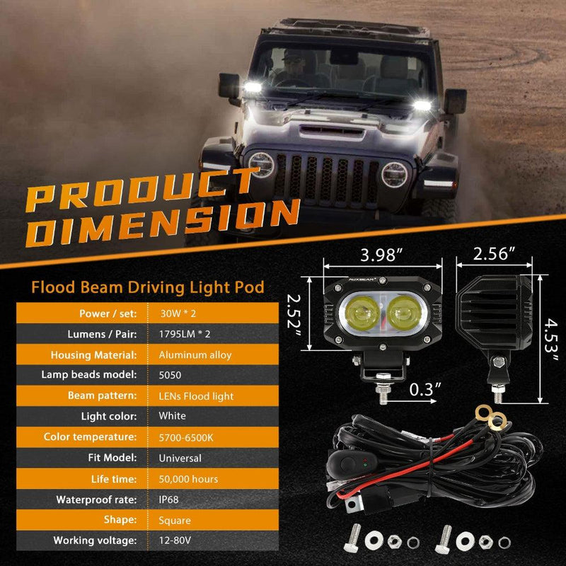 Load image into Gallery viewer, R4 Series | 4 Inch 60W Spot Beam LED Pods Light White Driving Light
