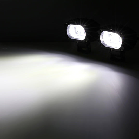 R4 Series | 4 Inch 60W Corrugated Lens 120° Wide Beam LED Pods Lights