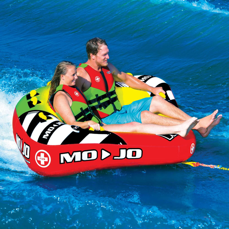 Load image into Gallery viewer, WOW Sports Mojo 1- 3 Person Towable Water Tube For Pool and Lake (16-1070)

