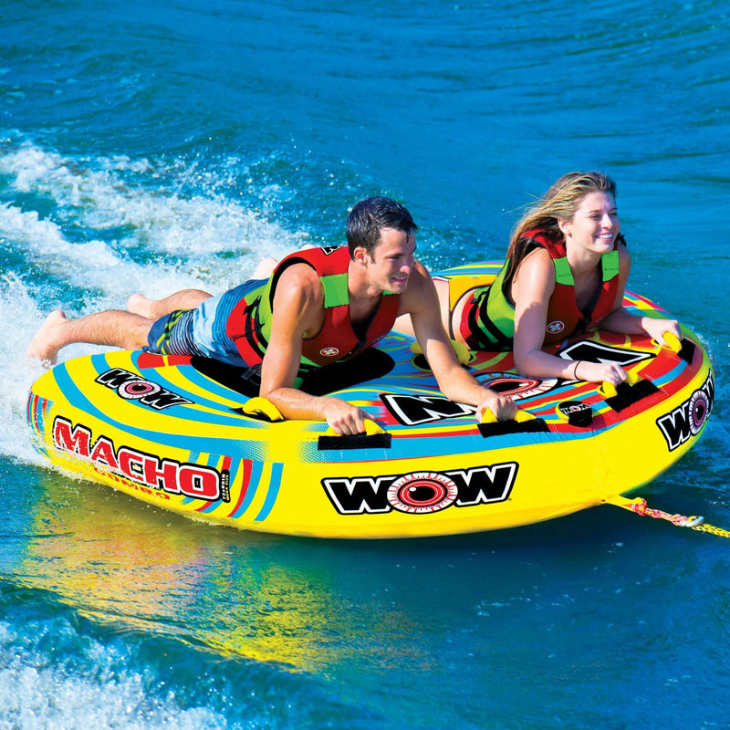 Load image into Gallery viewer, WOW Watersports Macho 1-3 Person Towable Water Tube For Pool and Lake
