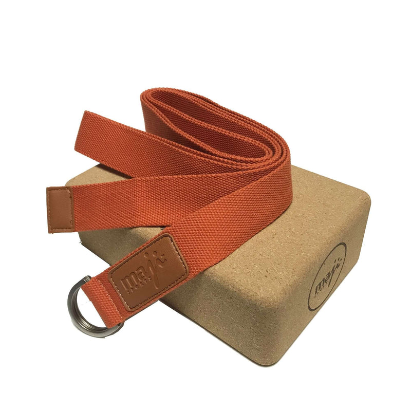 Load image into Gallery viewer, Cork Yoga Block &amp; Strap Combo
