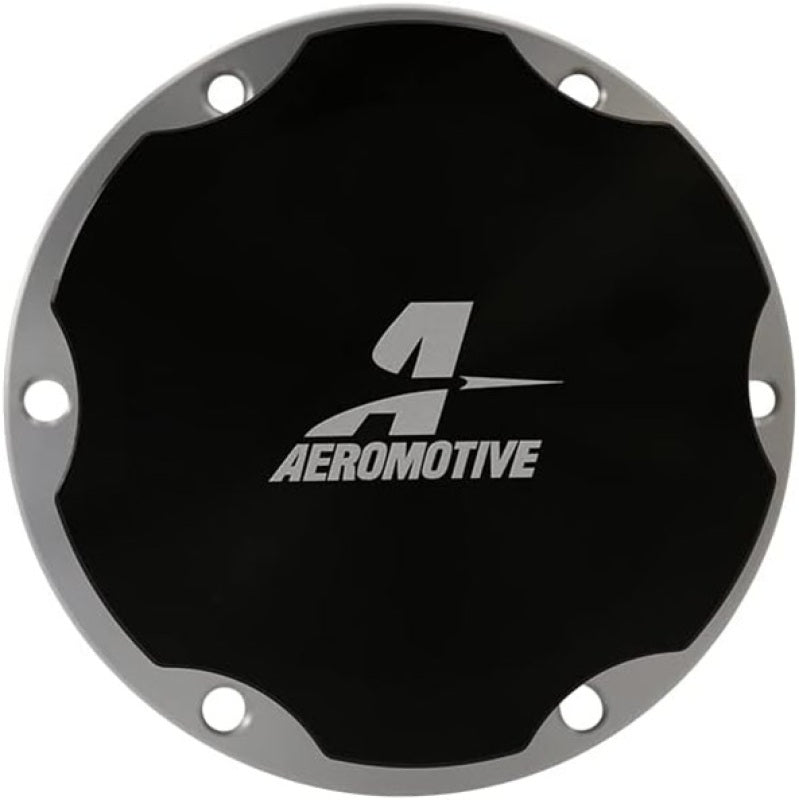 Load image into Gallery viewer, Aeromotive Fillcap - Screw-On - 3in - Flanged - 6-Bolt - Black 18730
