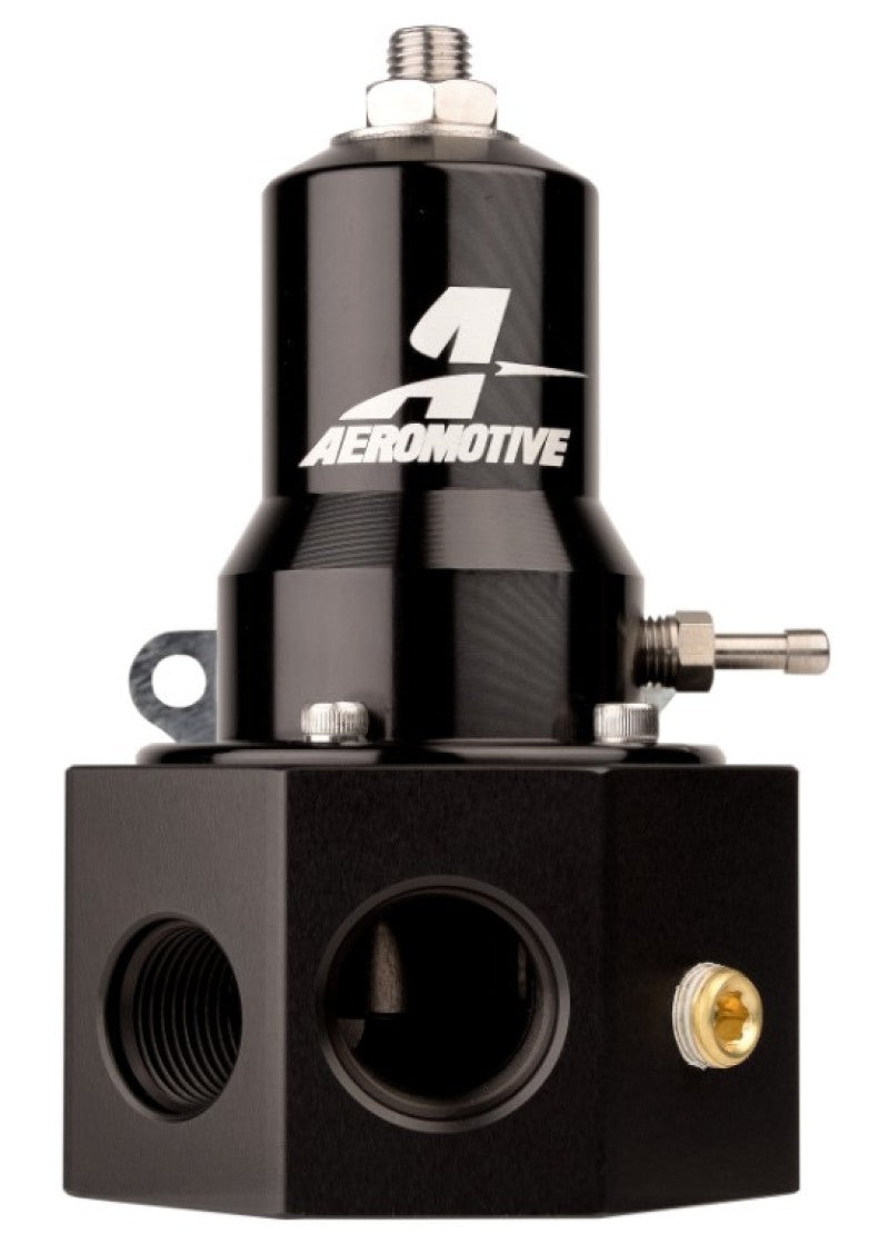 Load image into Gallery viewer, Aeromotive Adjustable Fuel Pressure Regulator 30-120PSI .313 Valve -3x -8 / 1x -10 Inlet -10 Return 13145
