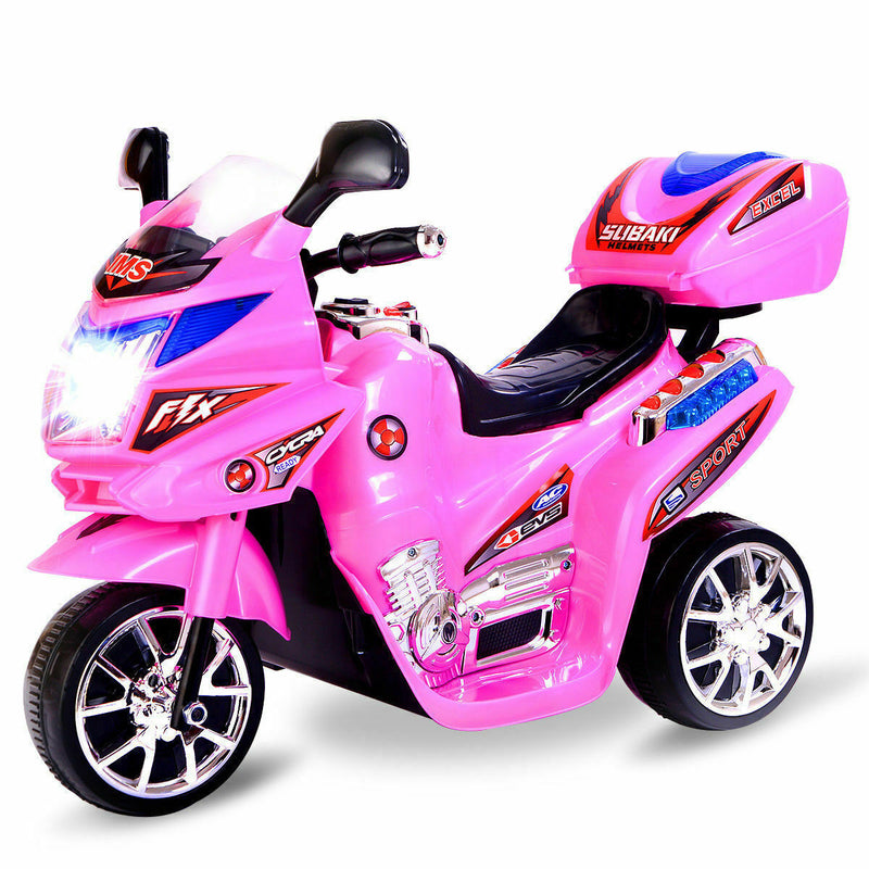 Load image into Gallery viewer, Babyjoy 6V Pink Electric Ride-On Motorcycle for Kids with 3 Wheels
