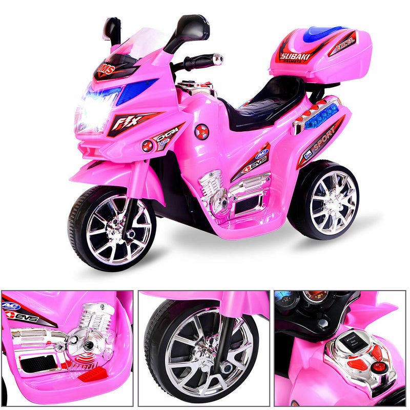 Load image into Gallery viewer, Babyjoy 6V Pink Electric Ride-On Motorcycle for Kids with 3 Wheels

