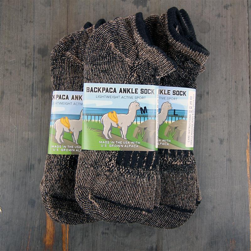 Load image into Gallery viewer, BACKPACA Lightweight Hiker Alpaca Ankle Socks
