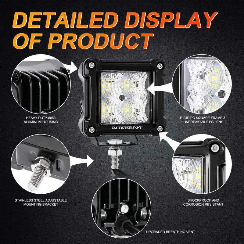 Load image into Gallery viewer, 3 Inch 20W Flood LED Pods Light with Front Bumper Fog Light Mount Brackets For Ford Bronco 2021 2022
