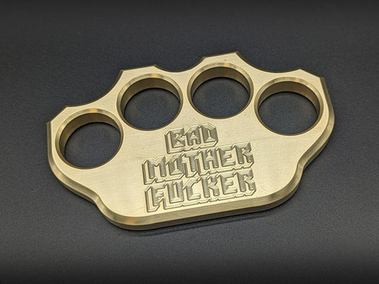 Milspin 3/4lb Brass Knuckle Bad Mother F*cker Solid Brass Paperweight