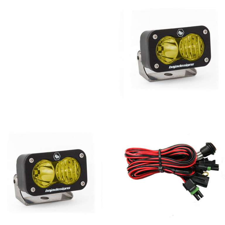 Load image into Gallery viewer, S2 Sport Black LED Auxiliary Light Pod Pair - Universal
