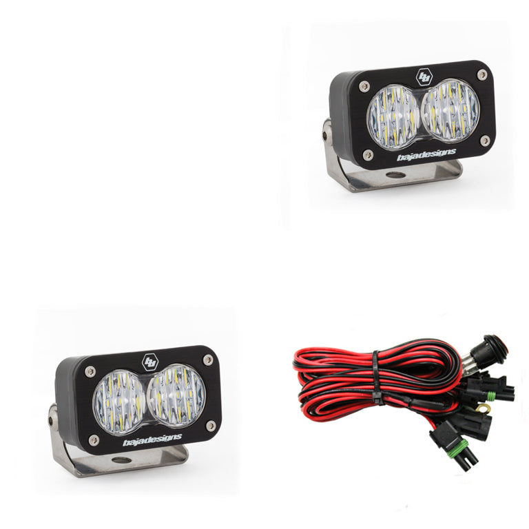 Load image into Gallery viewer, S2 Sport Black LED Auxiliary Light Pod Pair - Universal
