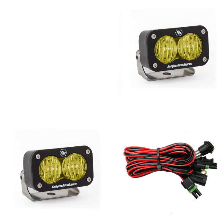 Load image into Gallery viewer, S2 Sport Black LED Auxiliary Light Pod Pair - Universal
