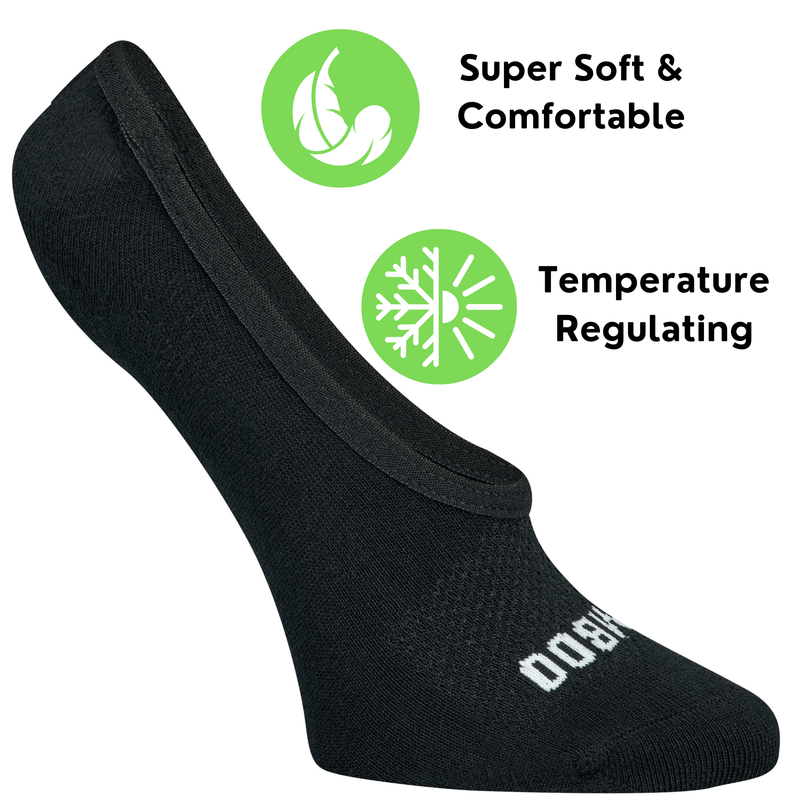 Load image into Gallery viewer, Bamboo Sports Super Low Cut No Show Bamboo Rayon Socks- Breathable, Moisture Wicking, Odor Eliminating, 4 Pair
