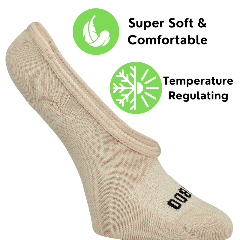 Load image into Gallery viewer, Bamboo Sports Super Low Cut No Show Bamboo Rayon Socks- Breathable, Moisture Wicking, Odor Eliminating, 4 Pair
