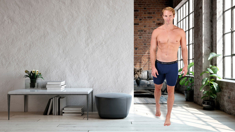 Load image into Gallery viewer, Men's 6" Inseam Bamboo Rayon Boxer Briefs - 4 Pack
