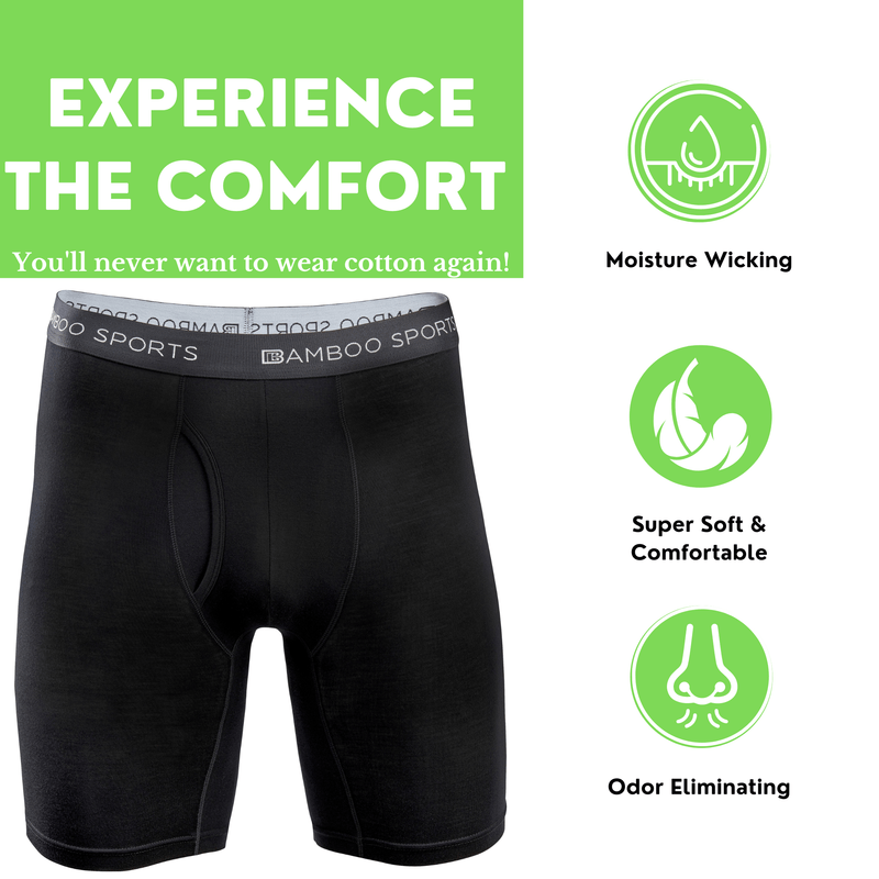 Load image into Gallery viewer, Men's 6" Inseam Bamboo Rayon Boxer Briefs - 4 Pack
