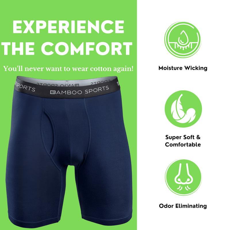 Load image into Gallery viewer, Men's 6" Inseam Bamboo Rayon Boxer Briefs - 4 Pack
