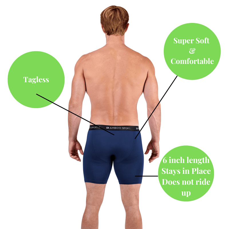 Load image into Gallery viewer, Men's 6" Inseam Bamboo Rayon Boxer Briefs - 4 Pack
