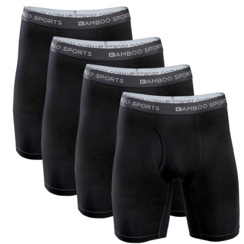 Load image into Gallery viewer, Men's 6" Inseam Bamboo Rayon Boxer Briefs - 4 Pack
