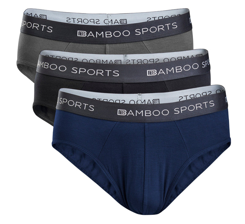 Load image into Gallery viewer, Men's Bamboo Rayon No Fly Briefs Available in all sizes &amp; 3 Colors, 4 Pack
