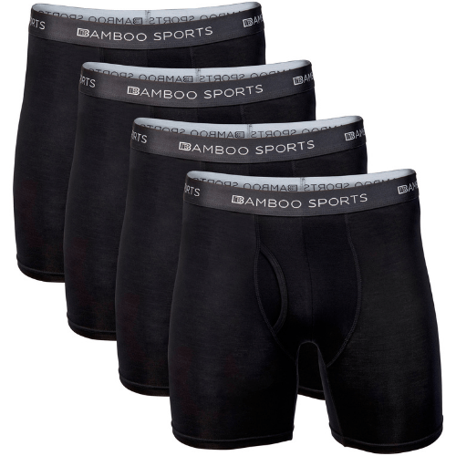 Load image into Gallery viewer, Men's 4" Inseam Bamboo Rayon Boxer Briefs - 4 Pack
