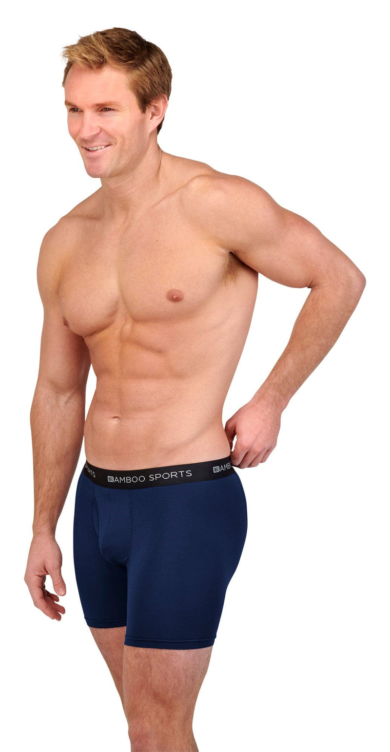 Load image into Gallery viewer, Men's 4" Inseam Bamboo Rayon Boxer Briefs - 4 Pack
