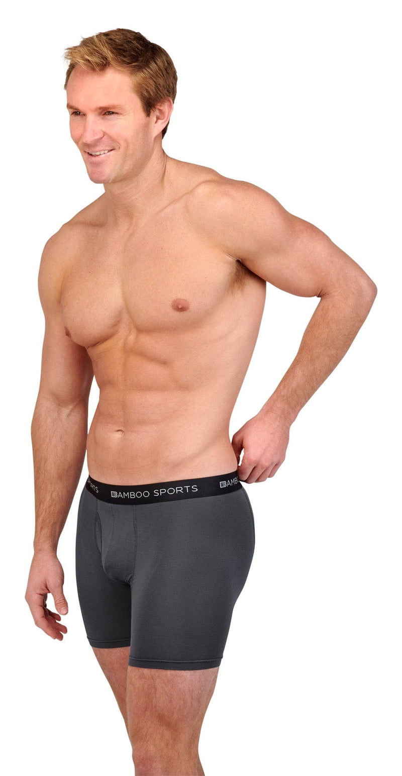 Load image into Gallery viewer, Men's 4" Inseam Bamboo Rayon Boxer Briefs - 4 Pack
