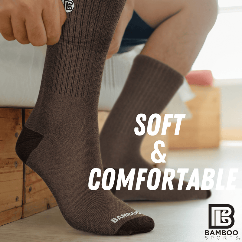 Load image into Gallery viewer, Premium Bamboo Rayon Crew Socks
