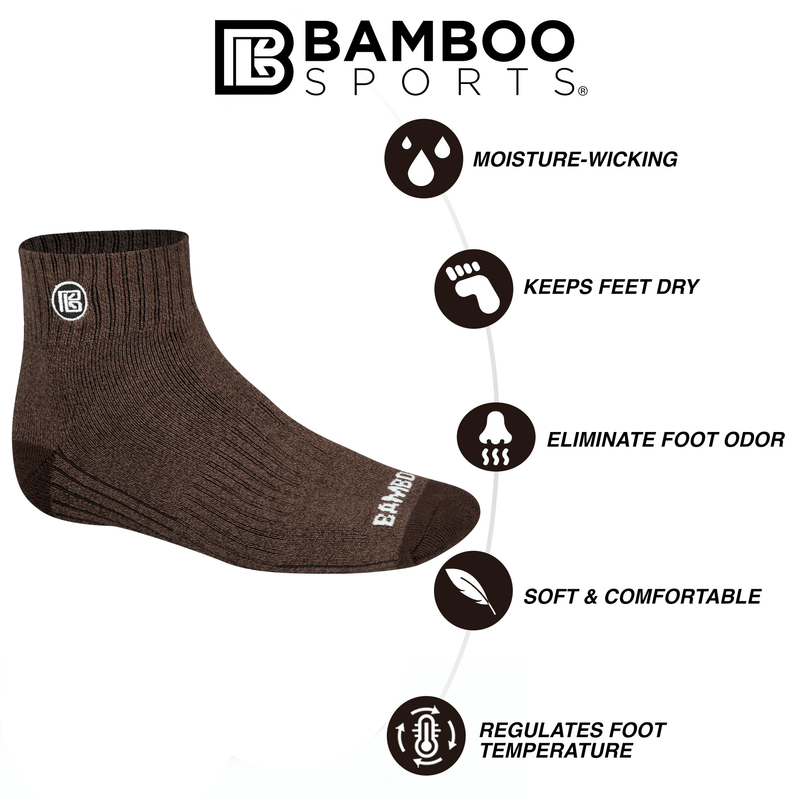 Load image into Gallery viewer, Premium Bamboo Rayon Quarter High Crew Socks
