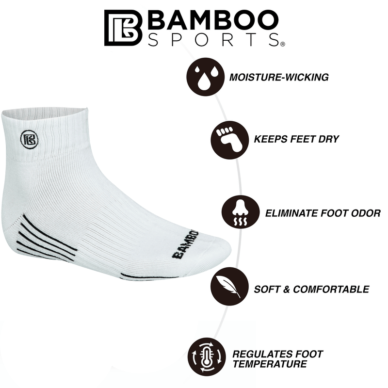 Load image into Gallery viewer, Premium Bamboo Rayon Quarter High Crew Socks
