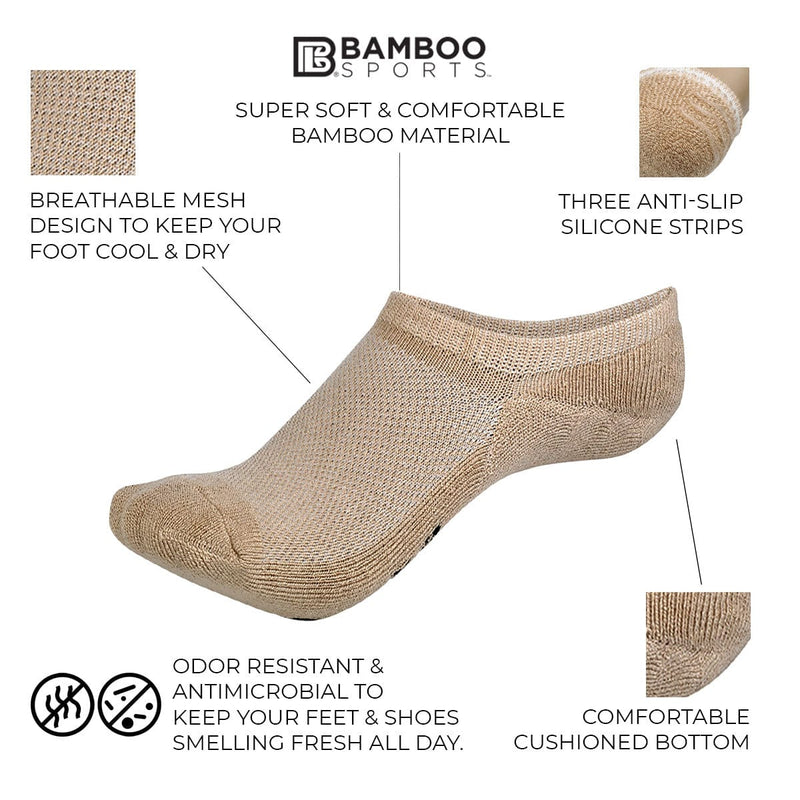 Load image into Gallery viewer, Bamboo Rayon Invisible No Show Socks
