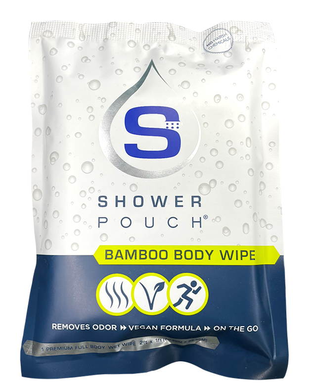 20-pack Shower Pouch XL (2' x 1') Body Wipes