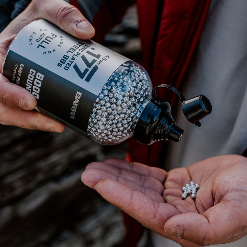 Load image into Gallery viewer, .177 cal/4.5mm Zinc Plated Steel BBs - 6,000 Count
